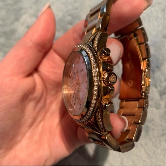 Michael Kors Blair Chronograph Rose Dial Watch - Picture 8 of 8